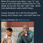 image for Tyler James Williams wishes Terry Crews happy birthday.