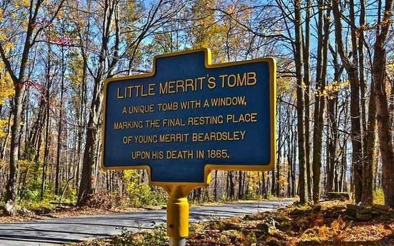 image for The most unusual grave in Upstate NY has tiny window to honor boy's final wish