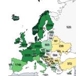 image for Net Average Monthly Salary in Europe ( € )