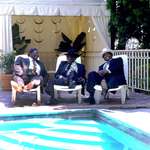 image for B.B King, John Lee Hooker and Willie Dixon sitting pool side looking like a million dollars (1991)