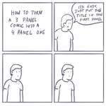 image for How to turn a 3 panel comic into a 4 panel one