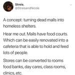 image for Turning abandoned malls into homeless shelters.