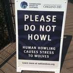 image for At Oakland zoo they have signs so they wolves don’t get scared