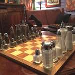 image for Found this salt and pepper chess set at an Italian restaurant in NH.