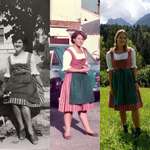 image for My grandmother, mother, and me wearing the same Dirndl in 1969, 1984, and 2018 (Northern Italy)