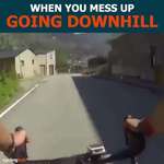 image for Speeding down a hill on a bike.