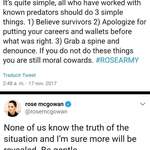 image for Rose McGowan's hypocritical stance when a man is accused vs when a woman is accused