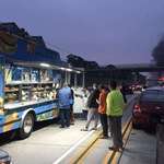 image for Taco truck start doing business during accident related traffic jam