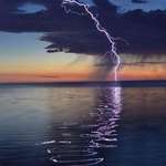 image for Lighting striking the water