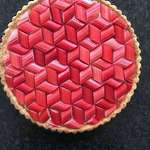 image for This geometric rhubarb pie.