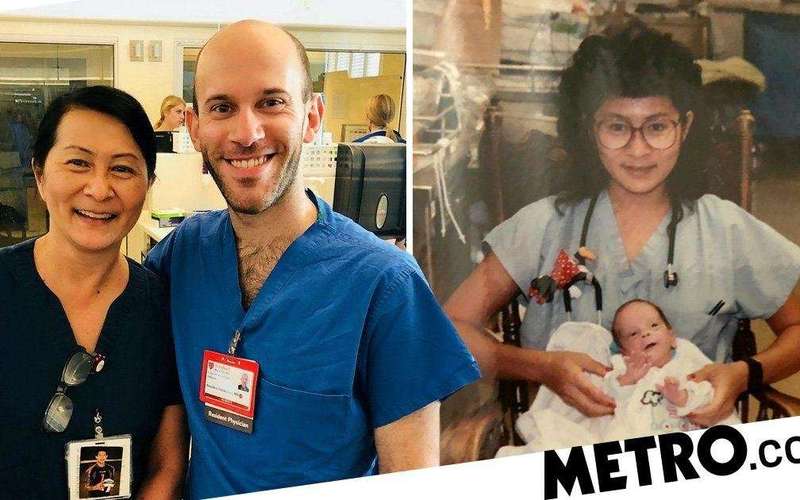image for Intensive care nurse finds out new colleague is baby she treated 28 years ago