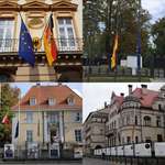 image for Yesterdsy german diplomatic missions' flags were at a half-staff
