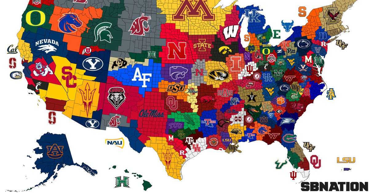 image for 2018 College Football Empires Map, Week 1