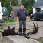 image for 10,000 year old Skull and Antlers of an extinct Elk found by fishermen in Ireland