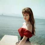 image for 19-year-old Brigitte Bardot during the Cannes Film Festival, 1953