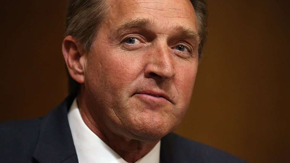 image for Flake says he is 'not comfortable voting yes' yet on Kavanaugh