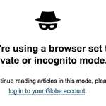 image for Not allowing browsing in incognito mode