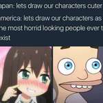 image for Japanese animated kids v American animated kids