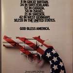 image for Gun control ad from a 1981 Playboy