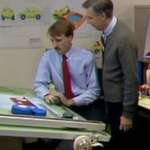 image for My dad showing Mr. Rogers the process of designing toys on Mr. Rogers Neighborhood (1986)