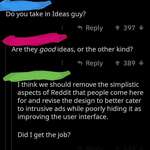image for Reddit was looking for interns, red is the reddit employee who posted the link to get the job.