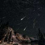 image for Long exposure of a meteor shower