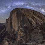 image for I’ve been planning this since last summer, finally the stars aligned. Milky Way arching over Half Dome, Yosemite National Park [OC][6904×4603]