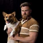 image for Bought this vintage shirt as a prop for a job at work. Realized it matched my beard, which also matches my dog. Had to have a photo shoot.
