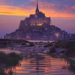 image for An Evening at Mont Saint-Michel [OC][1638x2048]