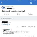image for Chossingbeggars for subreddits about getting money.