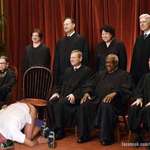 image for Brett Kavanaugh already celebrating his Supreme Court nomination. Forgot it was gonna be picture day.