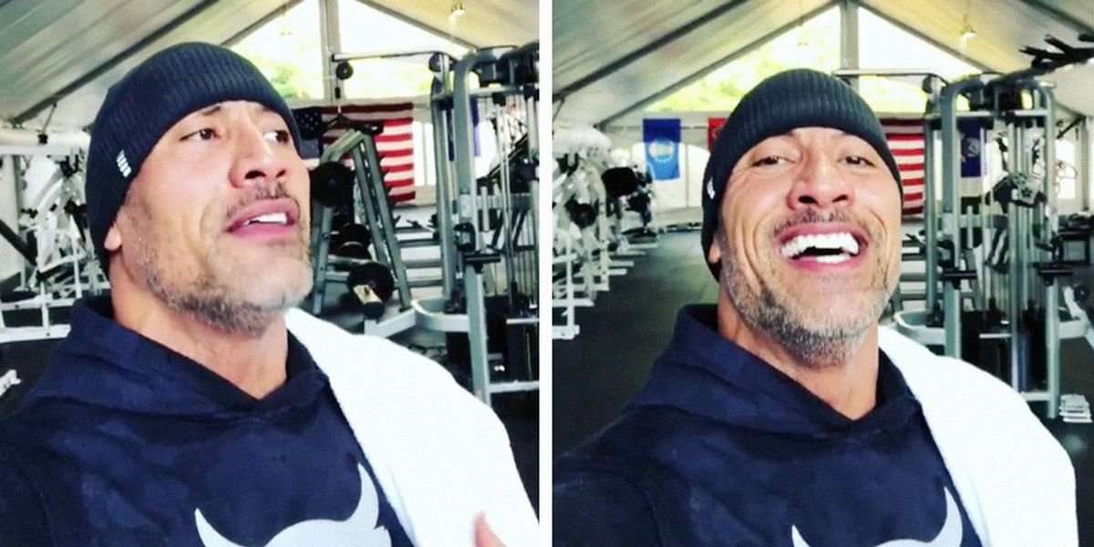 image for The Rock's Traveling Gym Has 40,000 Pounds of Workout Equipment