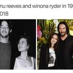 image for Keanu and Winona, then and now