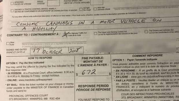 image for Winnipeg's 1st toking and driving ticket issued 1 hour into legalization