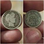 image for My change at the grocery store was a 104 year old dime.