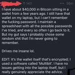 image for Redditor forgets password to $40,000 Bitcoin wallet
