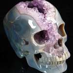 image for Geode formation carved and polished to form a skull.