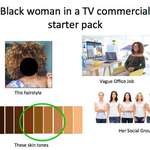 image for Black Woman in a TV Commercial Starter Pack