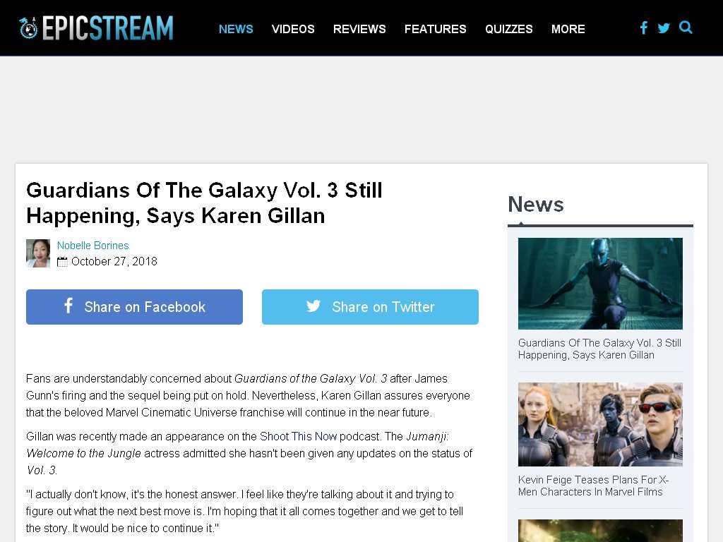 image for Guardians Of The Galaxy Vol. 3 Still Happening, Says Karen Gillan | I Don't Know If Guardians Of The Galaxy Vol. 3 is Still Happening, Says Karen Gillan