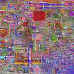 image for The r/place canvas where every pixel's color is the average of all colors placed at that location [OC]