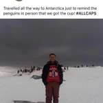 image for Mad lad goes to Antarctica just to flex on penguins