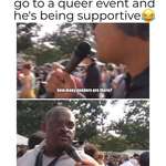 image for Wholesome dad at queer event