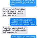 image for She wants her MacBook back for free.