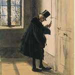 image for The Visit From Death (Der Besuch des Tode) - Adolph von Menzel. Oil on canvas. 1844.