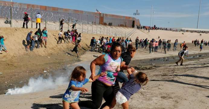 image for Children 'Screaming and Coughing in the Mayhem' as Trump Border Patrol Fires Tear Gas Into Mexico