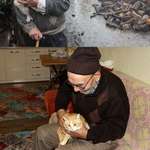 image for Remember the old man who lost everything in fire but saved his kitten? People bought a new house for him and his three cats. They are so happy now!