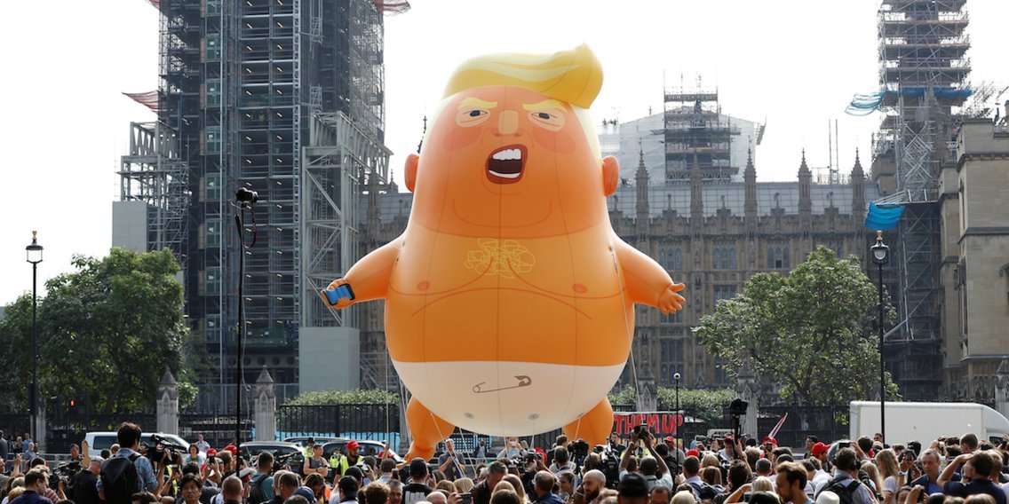 image for A giant Trump baby blimp that the president says makes him 'feel unwelcome' has followed him to the G20 summit in Argentina