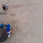 image for So I proposed to my girlfriend yesterday and a stranger came past, congratulated us and offered to take a picture with their drone. Thank you for making this day even more perfect for us!