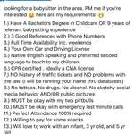 image for Delusional Babysitter Requirements
