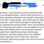image for Mom-to-be joins private pregnancy Facebook support group only to get outed as pregnant by a hun shilling her MLM (admin banned the hun)